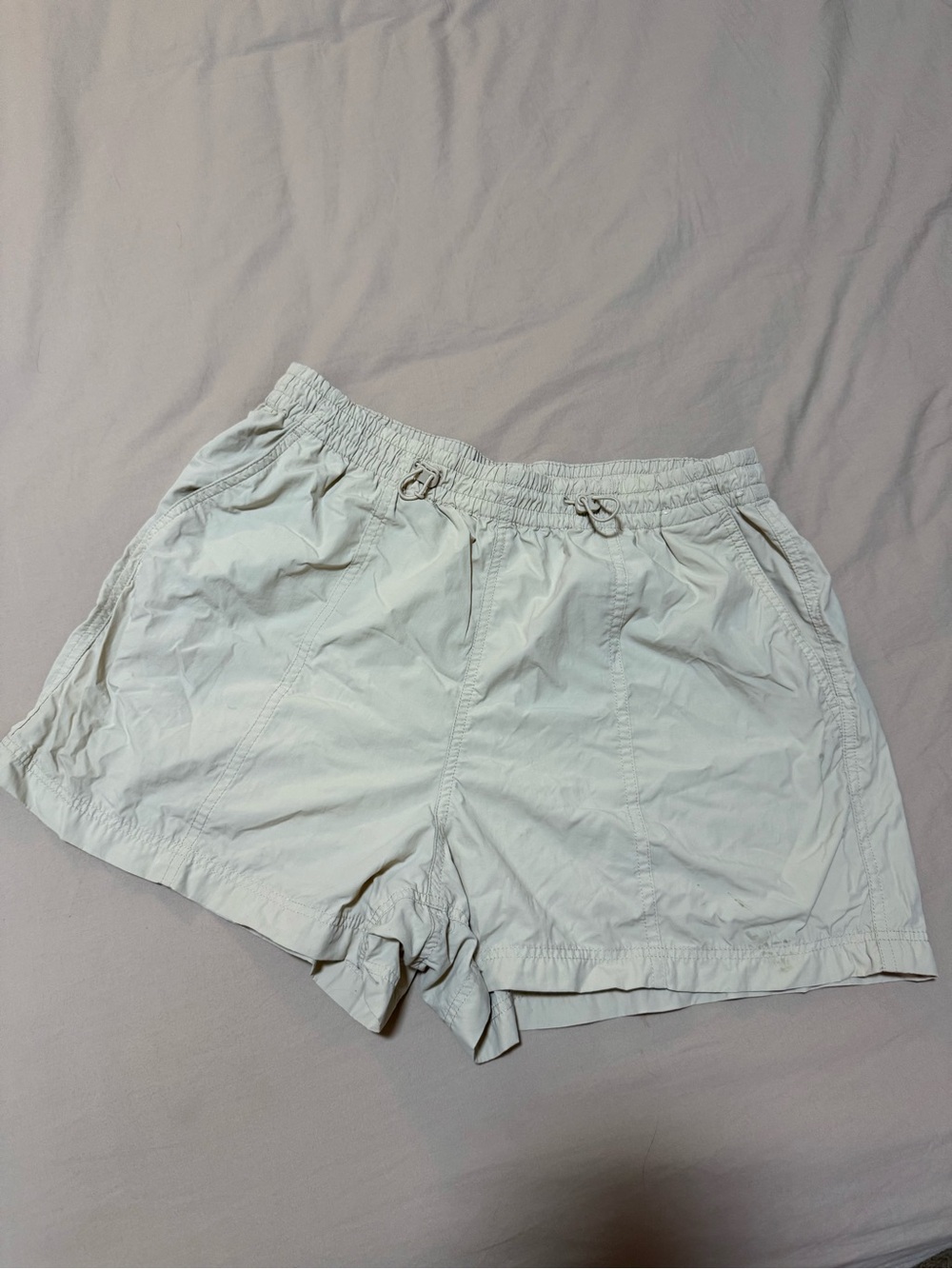 Uniqlo Light Beige Women's Drawstring Shorts